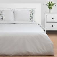 Постельное бельё Этель дуэт Flower strip(вид 2) 143х215 см - 2 шт, 220х240 см, 50х70 см -2 шт, поплин