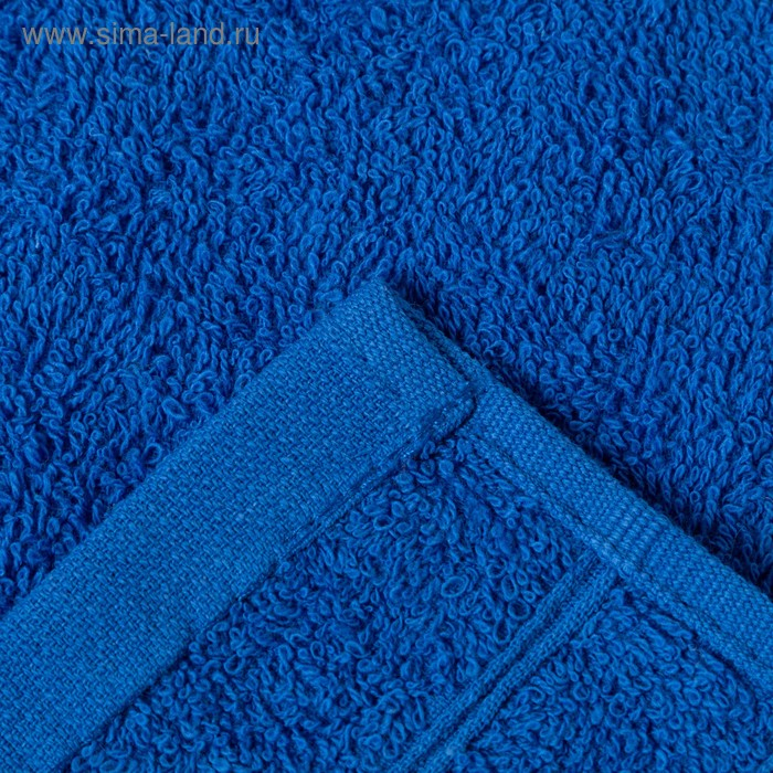 Полотенце махровое Перманент 70х140см, цв.синий, 400г/м, хлопок 100%