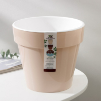 Кашпо для цветов со вставкой «Порто», 3,5 л, цвет жемчужный Кашпо для цветов со вставкой «Порто», 3,5 л, цвет жемчужный