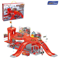 Парковка &laquo;Пожарная часть&raquo;, с 2 металлическими машинами