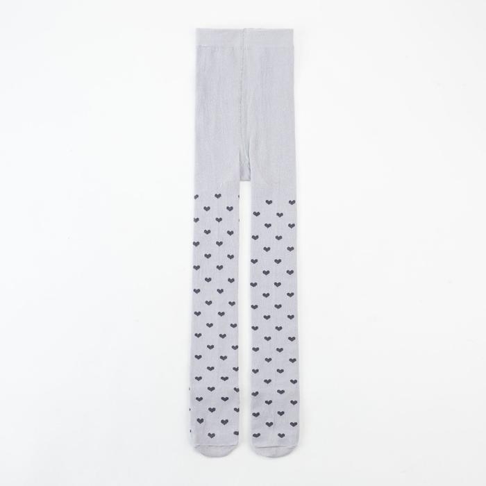 Колготки детские KAFTAN &laquo;Сердечки&raquo; 104-110 см, цвет серый
