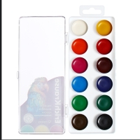 Акварель 12 цветов, ErichKrause Safari, с УФ защитой яркости, без кисти, твёрдый пластик, европодвес