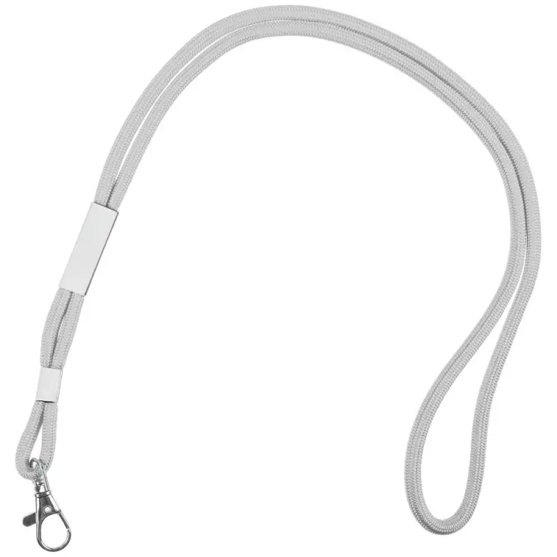 Шнурок для бейджа Tube Metal, серый