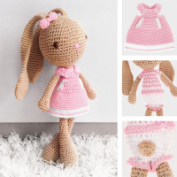 Набор для вязания. Амигуруми: мягкая игрушка своими руками &laquo;Зайка Рафаэлка&raquo;, 26 см