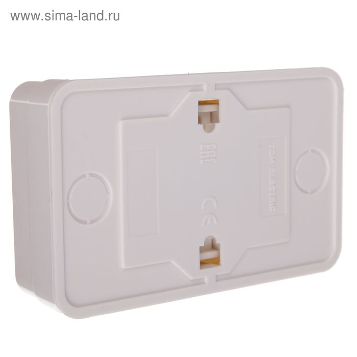 Розетка TDM Розетка TDM "Ладога", 10 А, IP20, двухместная, без з/к, открытая, белая