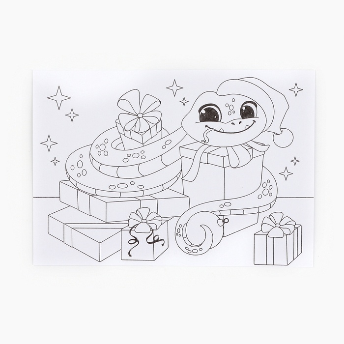 Раскраска антистресс на новый год. Открытки для вдохновения &laquo;В ожидании Нового года&raquo;, А6