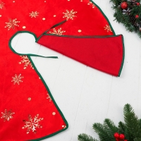 Полянка под ёлку "Уютная сказка" снежинка, 74 см, красный Полянка под ёлку "Уютная сказка" снежинка, 74 см, красный