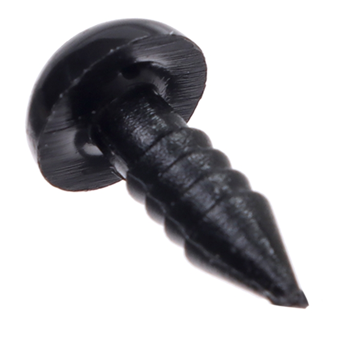 Глаза винтовые с заглушками, набор 40 шт., размер 1 шт. &mdash; 0,8 см, цвет чёрный