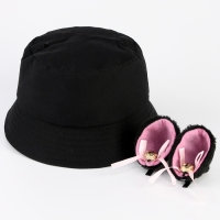 Панама детская для девочки &laquo;Кошка&raquo;, цвет чёрный, р-р 54