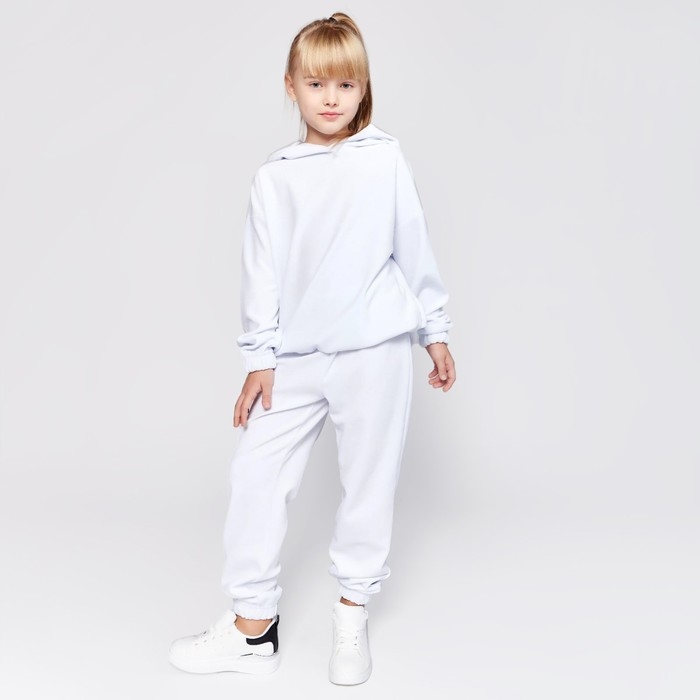 Комплект детский (худи, брюки) MINAKU: Casual Collection KIDS цвет белый, рост 104 Комплект детский (худи, брюки) MINAKU: Casual Collection KIDS цвет белый, рост 104