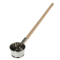Ковш-черпак для бани из нержавеющей стали, 0.35л, 60 см, с деревянной ручкой, "Добропаровъ" Ковш-черпак для бани из нержавеющей стали, 0.35л, 60 см, с деревянной ручкой, "Добропаровъ"
