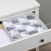 Органайзер для хранения белья LaDо́m, 16 ячеек, 32&times;32&times;12 см, цвет серый