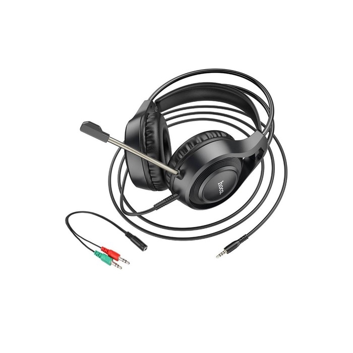 Наушники Hoco W106, игровые, проводные, накладные, микрофон, 1.8 м, чёрные Наушники Hoco W106, игровые, проводные, накладные, микрофон, 1.8 м, чёрные