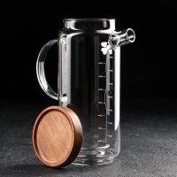 Кувшин для воды стеклянный с крышкой &laquo;Эко. Флора&raquo;, 9&times;21 см