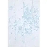 Плед Winterflake, бело-голубой с люрексом