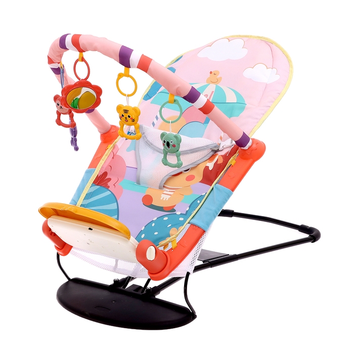 Набор 2 в 1 качель и коврик &laquo;Утёнок&raquo;, световые, звуковые эффекты, цвет розовый