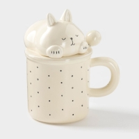 Кружка керамическая &laquo;Милый кот&raquo;, 400 мл, 13,3&times;9,5&times;16 см