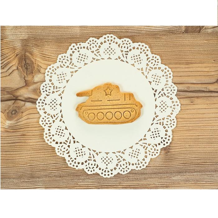 Форма для печенья «Танк», вырубка, штамп, 10,5×6,5×1,5 см, цвет зелёный Форма для печенья «Танк», вырубка, штамп, 10,5×6,5×1,5 см, цвет зелёный