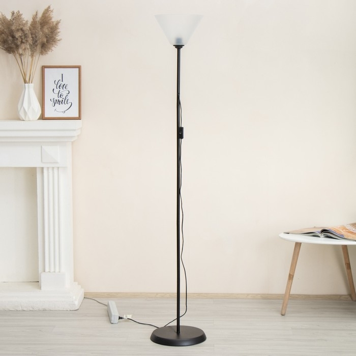 Торшер "Изи" 1х15Вт Е27 МОДЕЛЬ: BR 01006 черный/прозрачный