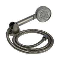 Смеситель для ванны ZEIN Z3853, однорычажный, душевой набор, лейка 5 режимов, графит