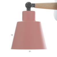 Бра "Алеста" Е27 40Вт розовый 12х10х23 см Бра "Алеста" Е27 40Вт розовый 12х10х23 см