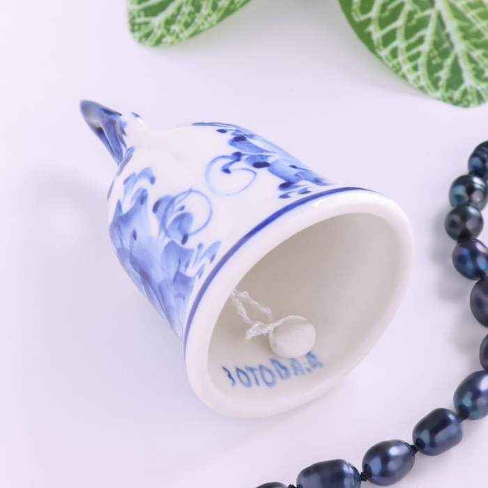 Колокольчик "Рюшечка", гжель