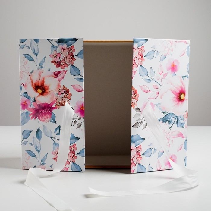 Коробка подарочная, упаковка, &laquo;Цветочная&raquo;, 29,5 х 29,5 х 14,5 см