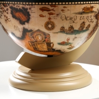 Глобус бар декоративный "Карта странника" белый 38х33х48 см