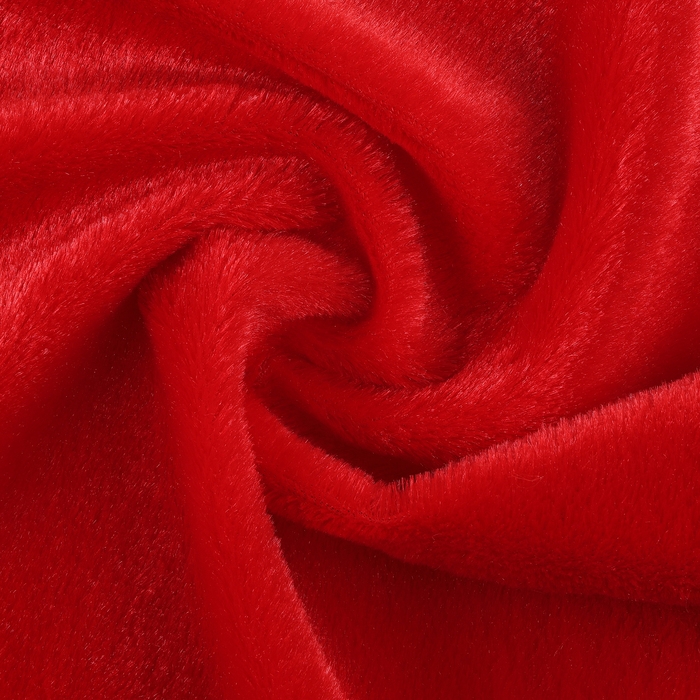 Лоскут для рукоделия мех искусственный, набор 2 вида 40х40 см, красный, жёлтый