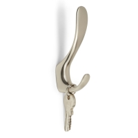 Крючок мебельный CAPPIO NOTE, двухрожковый, матовый никель Крючок мебельный CAPPIO NOTE, двухрожковый, матовый никель