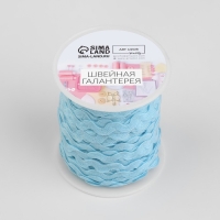 Тесьма отделочная &laquo;Вьюнчик&raquo;, 5 мм, 27 &plusmn; 1 м, цвет голубой