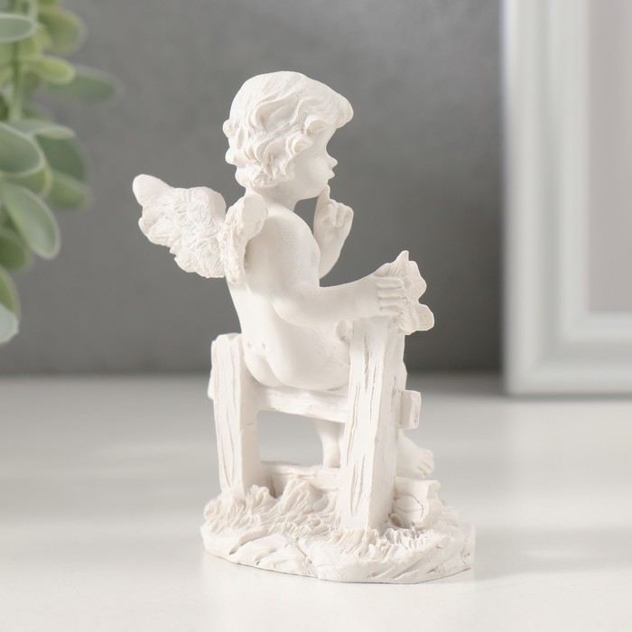 Сувенир полистоун Сувенир полистоун "Ангелочек на заборчике" 9х6х4 см