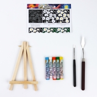 Рисование пастелью c холстом на подрамнике «Ромашки», набор для творчества Рисование пастелью c холстом на подрамнике «Ромашки», набор для творчества