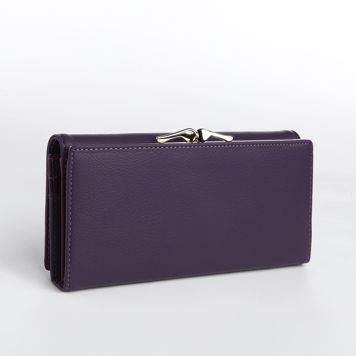 Кошелёк женский на магните, цвет фиолетовый Кошелёк женский на магните, цвет фиолетовый