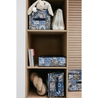 Кофр для хранения вещей Доляна &laquo;Мозаика&raquo;, 45&times;30&times;20 см, цвет синий