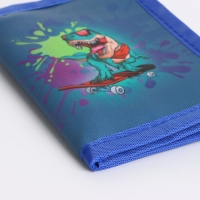 Кошелёк детский на липучке «Выбражулька», цвет синий Кошелёк детский на липучке «Выбражулька», цвет синий