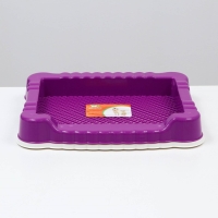 Туалет для собак с высоким бортом, 47 х 36 х 7 см, фиолетовый Туалет для собак с высоким бортом, 47 х 36 х 7 см, фиолетовый