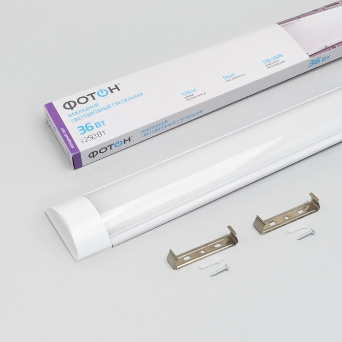 Светодиодный светильник линейный накладной "ФОТОН" LLO-36W6500K-L1200-Opal