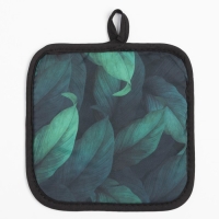 Кухонный набор (2 предмета) Этель &laquo;Листья&raquo;, прихватка 17х17 см, варежка 26х16 см, 100% п/э