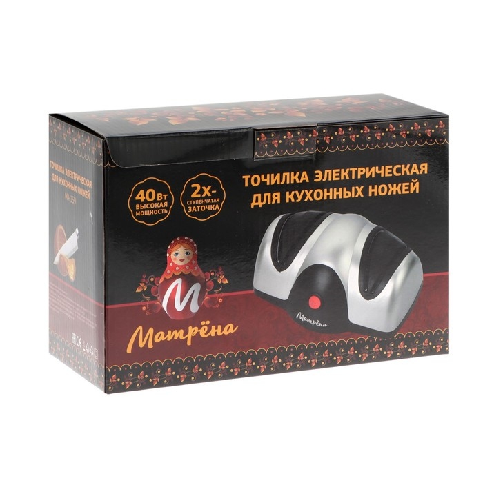 Ножеточка Ножеточка "Матрёна" MA-159, электрическая, 40 Вт, серебристо-чёрная