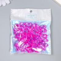 Декор для творчества пластик "Медвежонок" ярко-розовый набор 25 шт 1,8х1,5х1 см