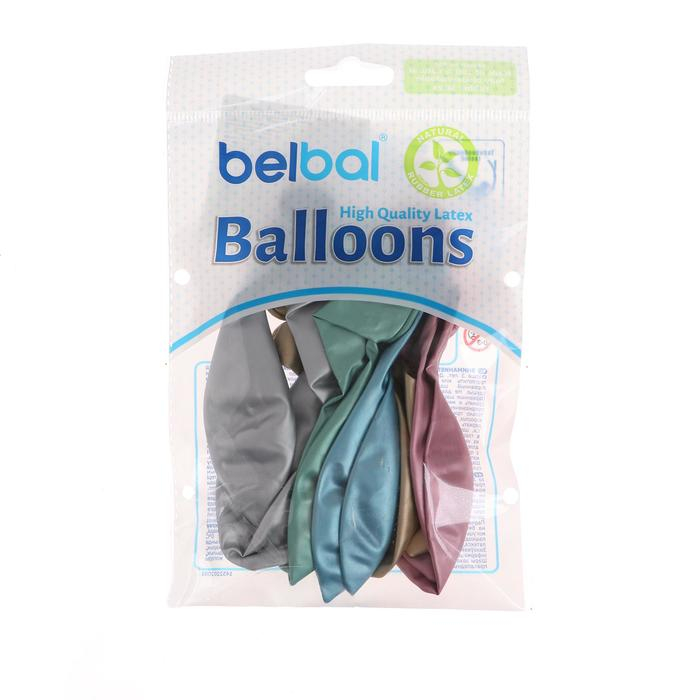 Шар латексный 14 Шар латексный 14", хром Glossy, набор 12 шт., МИКС