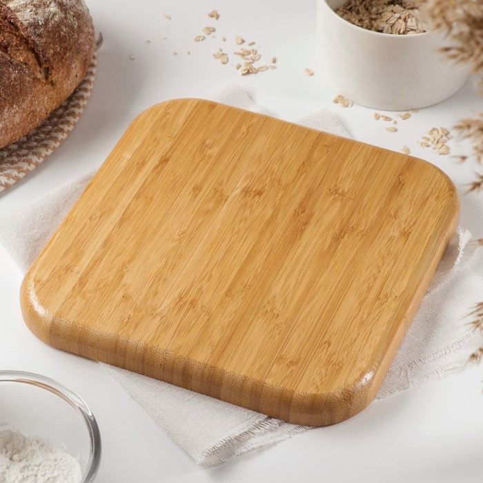 Менажница Доляна &laquo;Цветение&raquo;, 4 секции, 24,5&times;24,5 см, бамбук