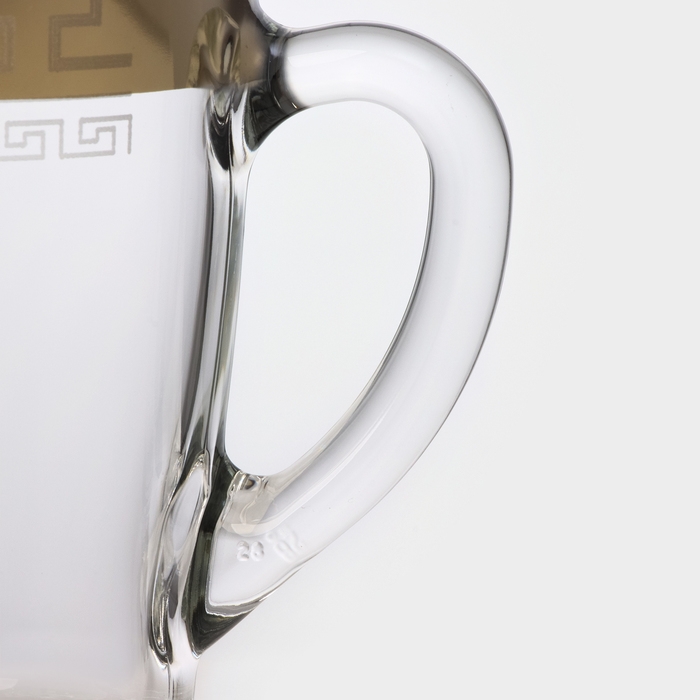 Кружка стеклянная &laquo;Нэро&raquo;, 300 мл, цвет напыления золотой