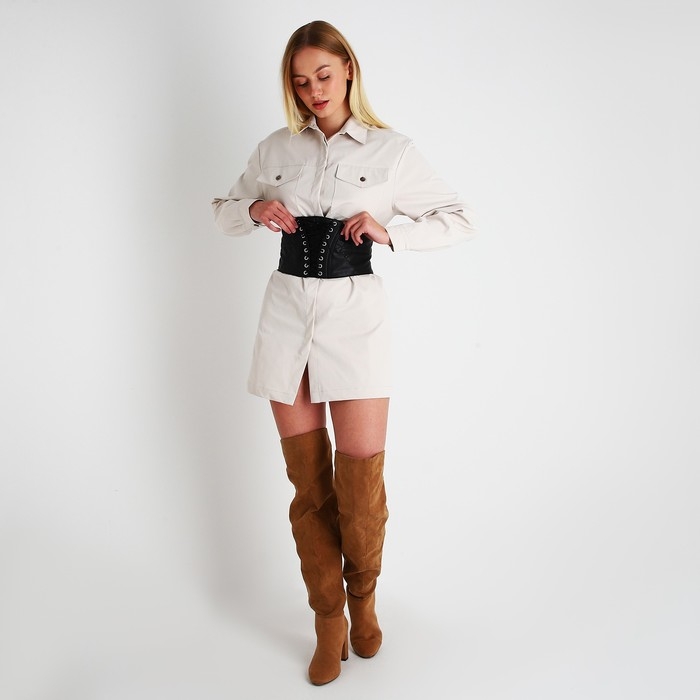 Корсет на кнопках, высота 10-15 см, цвет чёрный Корсет на кнопках, высота 10-15 см, цвет чёрный