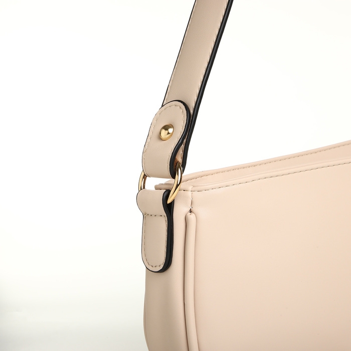 Сумка женская на молнии, цвет бежевый