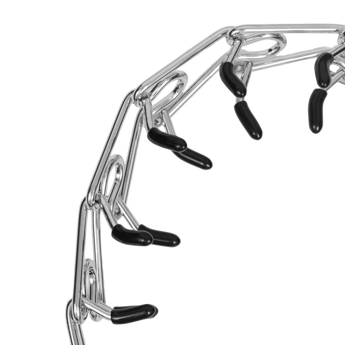 Ошейник - полуудавка строгий с защитными колпачками, 3 мм х 50 см