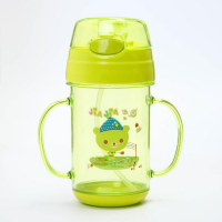 Поильник детский с силиконовой трубочкой, 300 мл., с ручками, цвета МИКС Поильник детский с силиконовой трубочкой, 300 мл., с ручками, цвета МИКС