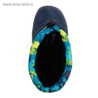 Сапоги детские ЭВА, комбинированный верх, цвет синий, размер 32-33