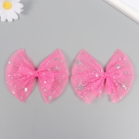 Декор для творчества "Бант из Фатина" розовый, 9 см (набор 2 шт) Декор для творчества "Бант из Фатина" розовый, 9 см (набор 2 шт)